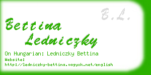 bettina ledniczky business card